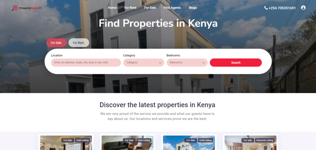 Property Finder KE real estate platform in Kenya